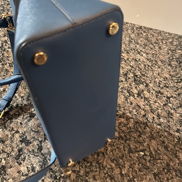 Michael Kors Blue large dome satchel Handbag NWT - Picture 10 of 17